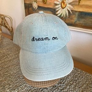 NWT “Dream On” Denim Baseball Cap